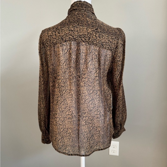 Pendleton 100% Silk Long Sleeve Sheer Blouse Size 4 P - Picture 3 of 7